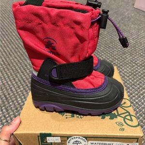 Kamik Red and Purple Rain & Snow Boots with Insulated Design